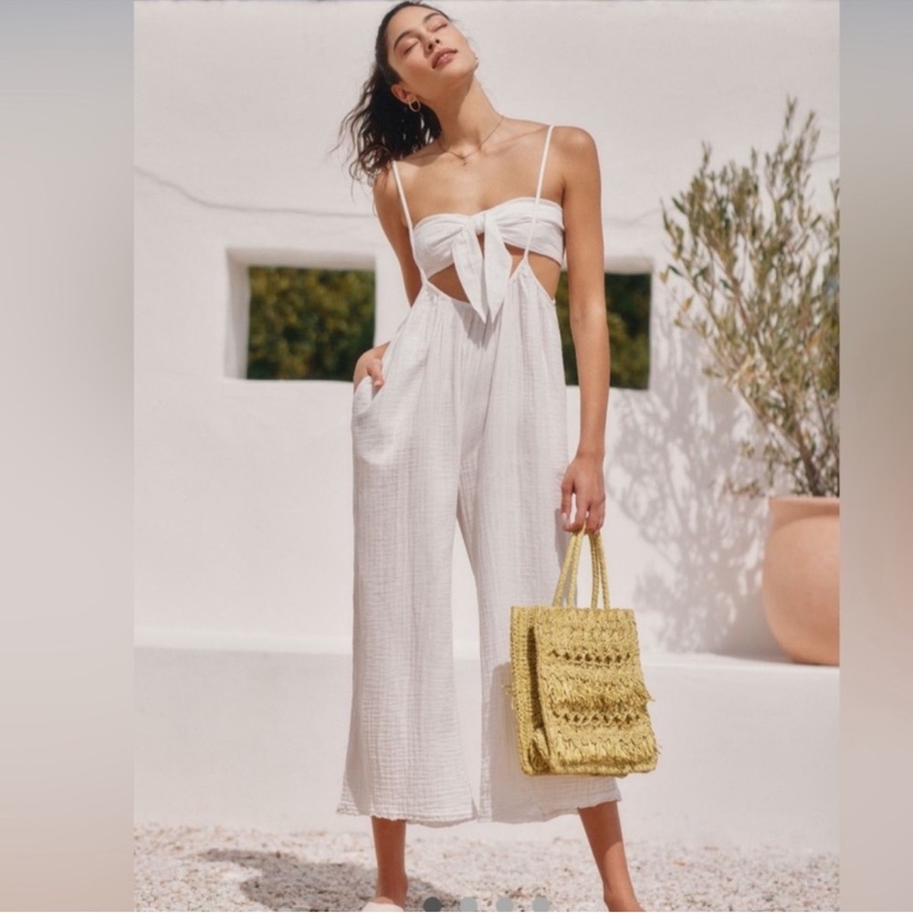 Anthropologie White Jumpsuit